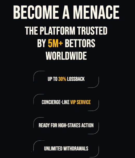 Register at Menace Casino